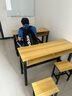 科仕隆 学校课桌椅中小学生双层课桌辅导班培训桌补习班抽屉课桌椅直销 双人桌120*40*74推荐 实拍图