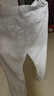 POUM弯刀微喇牛仔裤男秋冬季美式复古vibe高街显瘦修身黑色直筒长裤子 白色 常规 M 【90-105斤】 实拍图