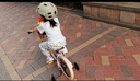 SUNRIMOON森瑞梦儿童头盔3-6-12岁自行车男女孩夏季滑板车学生骑行安全帽 卡其色+3D软护具 尾灯款 实拍图