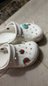 卡骆驰crocs贝雅云彩女士洞洞鞋户外休闲鞋|208186 白色-100(含智必星) 36 (230mm) 37 实拍图