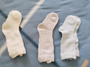 全棉时代儿童袜子7A抗菌婴幼儿宝宝纯棉中筒袜 咖蓝白 12-14cm 实拍图