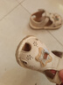 婧麒（JOYNCLEON）宝宝凉鞋叫叫鞋春夏季软底防滑男女童包头婴儿学步鞋透气室内鞋 米色 178257 20 码(内长13厘米 脚长12.5cm) 实拍图