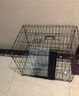 憨憨宠 狗笼猫笼 狗笼子小型犬带厕所幼犬折叠便携猫笼子宠物笼具兔笼 黑色 前出盘狗丝笼 70*50*60cm 实拍图