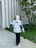 波司登（BOSIDENG）【反季】冬季极寒羽绒服鹅绒于适同款男女情侣款短款大毛领外套 冰川灰8235【蓝灰色调】 冰川灰 S 160/84A 体重110-130斤卡码拍大 实拍图
