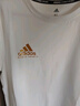 阿迪达斯 （adidas）T恤男夏季运动透气轻薄宽松棉短袖 白/金 M 实拍图
