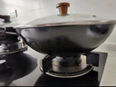 爱仕达（ASD） 大铁锅老式家用 无涂层不易锈炒菜锅 燃煤气灶明火专用炒锅 精铁锅 有盖 34cm 实拍图