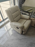 秉绪头等太空沙发单人沙发舱电动功能躺按摩懒人沙发可睡觉电竞沙发椅 米色科技布 手动坐躺 实拍图