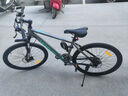 沃雷顿红日300碟刹24变速内走线铝合金车架山地自行车成人学生代步单车 灰绿色26*17寸（建议身高165-180cm） 实拍图