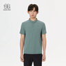 KOLON SPORT/可隆速干POLO 男士吸湿小翻领抗菌户外运动印花短袖 LHPT5MTT31-MO 青苔绿 2XL 185/104A 实拍图