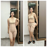 歌莉伦塑身连体衣春夏薄款收腹束腰塑形美体衣产后塑身衣无痕长 浅粉无袖三排扣 L 70/105-115斤 实拍图
