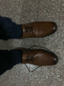 Clarks其乐泰顿系列男士德比鞋新郎鞋布洛克正装商务舒适皮鞋男百搭牛皮 深棕褐色 261300978（加宽楦） 41.5 实拍图