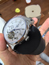 上海（SHANGHAI）手表礼物 男士自动机械表 国民系列 露摆 镂空银SH6003N-1 实拍图