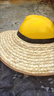 CTRLEND夏季工地安全帽帽圈防晒帽工地遮阳帽工人施工草帽帽沿无顶麦秸秆 宽42CM【固定带+松紧带】 1个装 实拍图
