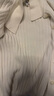 优衣库女装罗纹POLO领针织开衫/短袖空调衫通勤479968 01 乳白色 L /160/88A 实拍图