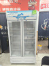 白雪雅竹展示柜冷藏大容量饮料柜冰柜商用保鲜柜超市玻璃门冰箱立式啤酒柜 双门下机【直冷蓝白】1000*550*2000mm 实拍图