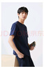 杰克·琼斯（JACK&JONES）25年男装T恤男夏季T恤舒适男士短袖凉感多色上衣纯色水洗不易走形 E38藏蓝色 3XL 实拍图