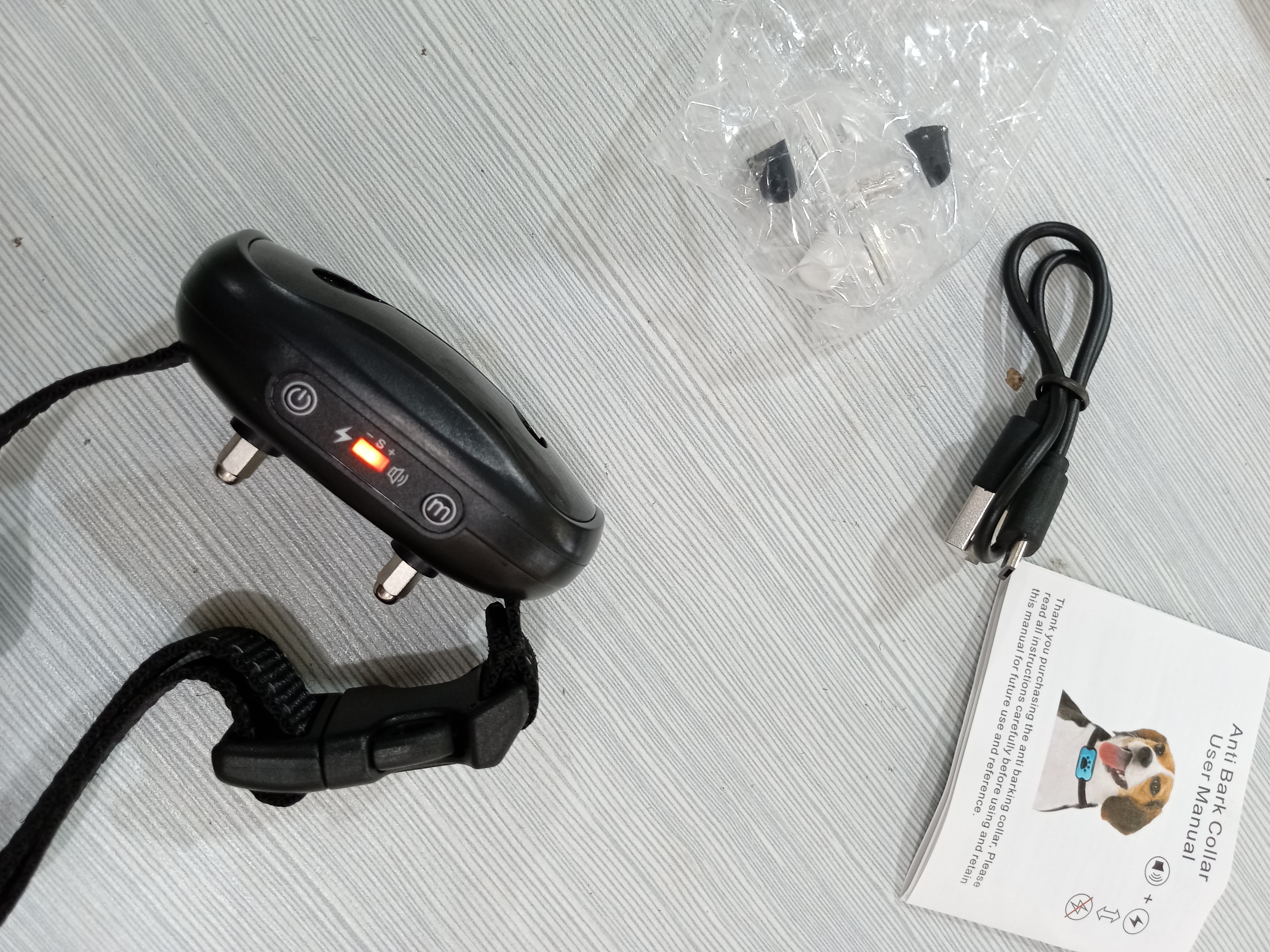 德双曼防止狗叫自动止吠器狗狗电击项圈训狗大型小型犬宠物防叫扰民神器 黑色-止吠器 实拍图