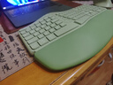 B.O.W人体工程学三模无线蓝牙键盘垂直鼠标套装软垫手托可充电笔记本电脑外设台式静音办公游戏打字键鼠 人体工学键盘充电鼠标套装丨抹茶绿 实拍图