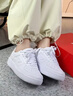 特步板鞋男女秋冬休闲鞋百搭低帮运动鞋潮流滑板鞋舒适小白鞋 白色-女子 【新旧版随机发货】 38 实拍图