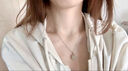 中国黄金（CHINA GOLD）小方糖银项链女高级感和田玉吊坠玉坠子小众生日礼物送女朋友老婆 【和田玉】小方糖项链 实拍图