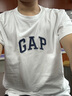 GAP男女装春季款纯棉字母logo短袖T恤常规上衣美版570044 白色 XL 美码 2XL亚洲码185/108A 【偏小，建议选大一码】 实拍图