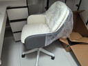 科润沙发电脑椅人体工学椅子办公学习家用舒适久坐卧室化妆宿舍书桌椅 双层款-耐磨猫抓皮-米白色-3级防爆气杆 不可调节 固定扶手 双层加厚软包 实拍图