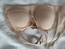 伊维斯（ENWEIS）【可可小耳朵】无钢圈大胸显瘦敲薄性感交叉带深V无痕内衣女文胸 奶杏 L (165适合：75D,80ABC) 实拍图