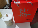LIFEEYES新款办公茶杯加热底座礼盒套装待客泡茶水分离大容量过滤陶瓷盖杯 事事如意-杏仁色 实拍图
