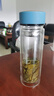 富光男女士双层玻璃杯 高硼硅玻璃304茶隔水杯子 带茶隔泡茶杯400ml 实拍图