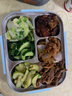 美厨（maxcook）304不锈钢饭盒 加大加深五格学生饭盒2L配餐具汤碗保温袋MCFT8772 实拍图