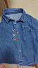 嘟嘟家宝宝牛仔衬衫秋款潮男童上衣时尚儿童T恤秋装女童童装 牛仔蓝 110 实拍图