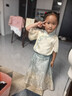 安妮优儿马面裙女童套装春秋儿童中式汉服2025新款古风夏季女孩绿色 110 实拍图