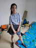 G.duck童装女童套装夏季新款儿童服装女大童夏装洋气女孩衣服短袖两件套 灰色格子gcasqik 140 身高130-140cm年龄9-10岁 实拍图