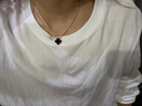 纪梵哲轻奢四叶草项链女士吊坠手链珠宝表白生日礼物送女友老婆女朋友 四叶草黑玛瑙项链(附近仓次日达) 实拍图