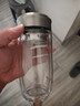 富光玻璃杯双层 带茶隔高硼硅玻璃水杯 茶水分离车载泡茶杯子男400ml 实拍图