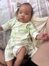 2件婴儿连体衣纯棉新生儿宝宝哈衣外出爬服春秋无骨打底内衣睡衣 两件装-(绿甜梨+粉苹果) 59cm 实拍图