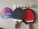 红双喜乒乓球拍专业级成人横拍小学生初学者儿童兵兵乓球拍子成品拍 黑柄初学双拍【直拍+直拍】 实拍图