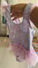 佑游儿童泳衣女孩泡温泉泳衣小童婴幼儿连体游泳四件套31605美人鱼M 实拍图