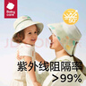 bc babycare婴儿帽子宝宝遮阳帽渔夫帽亲子沙滩帽儿童防晒帽 季艾彩青 S-宝宝款（建议头围45-50cm） 实拍图