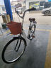 凤凰（Phoenix）上海凤凰自行车成人女士老年人式2025新款轻便通勤代步实心胎单车 密封全轴承【特厚铝合金轮】樱花黑 26寸充气胎【身高1.55-1.85米】 实拍图