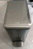 家华不锈钢垃圾桶6L砂钢银卫生间夹缝脚踏带盖客厅厨房轻奢家用6677 实拍图
