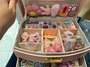 迪漫奇儿童首饰盒礼盒套装女孩生日礼物公主过家家玩具DIY手工饰品串珠梳妆打扮3-6-10岁发夹发圈戒指收纳盒 实拍图