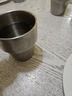 尚明铝盖高硼硅玻璃泡茶杯过滤茶杯茶水分离办公家用大容量透明茶杯 金灰色500ML 实拍图