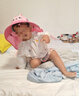 kocotree儿童防晒帽夏宝宝遮阳帽男童女童渔夫太阳帽子防紫外线大帽檐 IP卡通小兔子(立体版) M码：头围51-52CM，建议2-5岁 实拍图