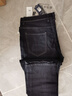 罗蒙（ROMON）男士牛仔裤男秋冬商务休闲裤男弹力直筒男裤厚款深档直筒长裤高腰 黑色+黑色【夏季】 冰丝款 34 实拍图