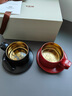 飛形物飞形物镌刻纹ringcup指环咖啡杯对杯礼盒情侣杯原创设计景德镇 红女王花*黑月影 2个 250ml 实拍图