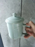 苏氏陶瓷汝窑陶瓷茶杯带盖办公杯家用茶水杯开片可养喝茶杯礼盒装 实拍图