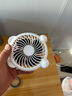 白色熊猫USB充电风扇学生宿舍办公室桌面风扇家用轻音静音4羽叶大风量风扇手持便携户外露营风扇 4寸白色熊猫【专享】 实拍图