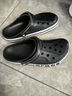 crocs卡骆驰洞洞鞋贝雅卡骆班轻便耐磨一脚蹬休闲鞋|205089 黑色/白色-066 43 (270mm) 实拍图