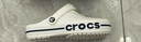 crocs卡骆驰洞洞鞋贝雅卡骆班轻便耐磨一脚蹬休闲鞋|205089 白/深蓝-126 44 (280mm) 实拍图